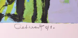 Jan Cobbaert - Zeefdruk, Abstracte figuren - Ingelijst (Groot) kopen? Bied vanaf 200!