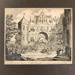 Simon Fokke - Graaf Floris de IV - Belegering Slot Hagestein kopen? Bied vanaf 10!