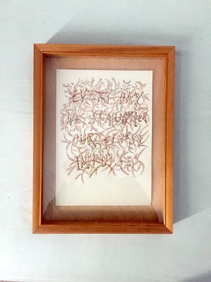 Jean Bernard Koeman - 'Every day we slaughter our finest impulses' - Pentekening, Ingelijst kopen? Bied vanaf 45!