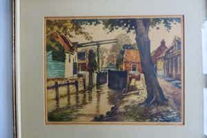 Hendrikus Roodenburg - Gezicht op Edam met ophaalbrug. verkocht voor € 25!