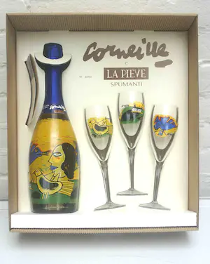 Corneille - fles la Pieve Spumanti met 3 flutes in originele doos kopen? Bied vanaf 50!