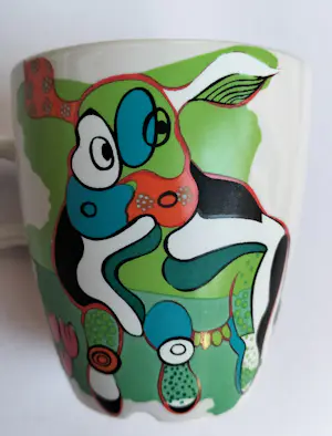 N.V. Porselein- en Tegelfabriek Mosa - Marianne Rebel - koffiebekers (4) kopen? Bied vanaf 20!