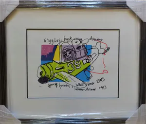 Herman Brood - Kleurenzeefdruk BIGGLES --IN NIEUWE LIJST!!! kopen? Bied vanaf 325!