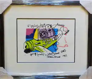 Herman Brood - Kleurenzeefdruk BIGGLES --IN NIEUWE LIJST!!! verkocht voor € 325!