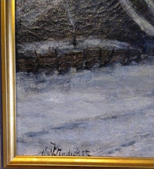 Niet of onleesbaar gesigneerd - Hollandse School (20e eeuw) - gesigneerd - Hollandse lucht boven winterlandschap kopen? Bied vanaf 1!