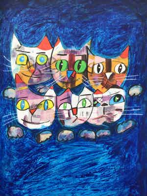 Franz Lauter - It's all about cats.... verkocht voor € 85!