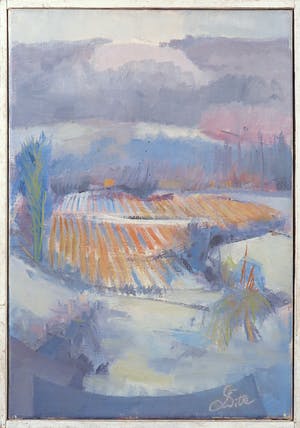 Franscz Witte - Acryl op doek, Landschap Meerssen kopen? Bied vanaf 1!