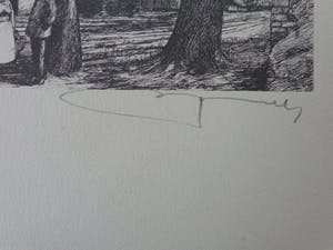 Niet of onleesbaar gesigneerd - SLUIS - BOERENSTRAAT / ZW-W LITHO / 50x65cm / SIG kopen? Bied vanaf 10!