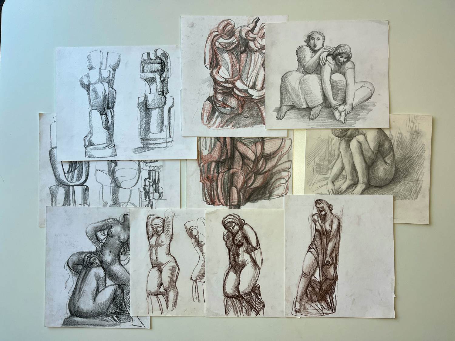 Jan Keustermans - Lot van 10 atelierschetsen kopen? Bied vanaf 95!