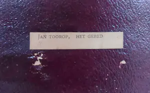 Jan Toorop - Het Gebed kopen? Bied vanaf 30!