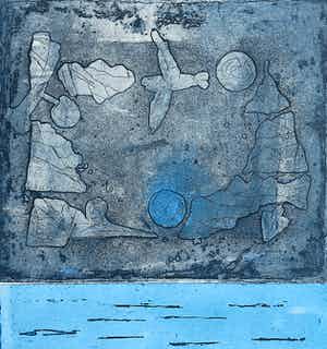 Jan Montyn - Tonlé Sap, aquatint ets (kleine oplage) verkocht voor € 115!