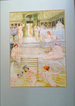 Niet of onleesbaar gesigneerd - J.C. van der Does- Badende dames kopen? Bied vanaf 1!