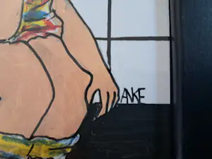 Anke Peddemors - Twee schilderijtjes van toilet kopen? Bied vanaf 30!