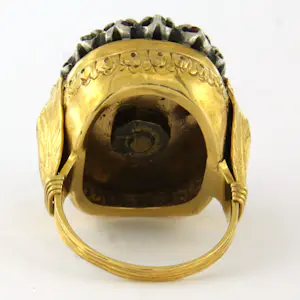 14k gouden ring met opaal, robijn en roos diamanten tot. 0.10ct kopen? Bied vanaf 1100!