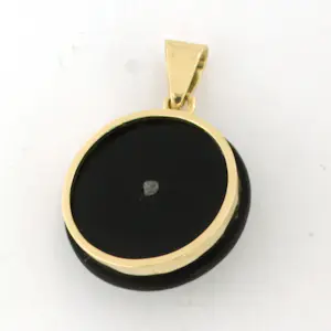14k goud en zilver hanger bezet met onyx en roos diamant tot. 0.05ct – G/H – SI kaufen? Bieten Sie von 185!