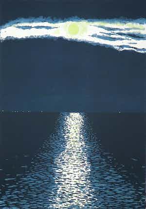 Joost Minnigh - Litho, Volle maan verkocht voor € 1!