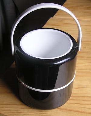 Scaroni - Zwarte witte kunststof design ijsemmer ca. 1970-1980 kopen? Bied vanaf 1!