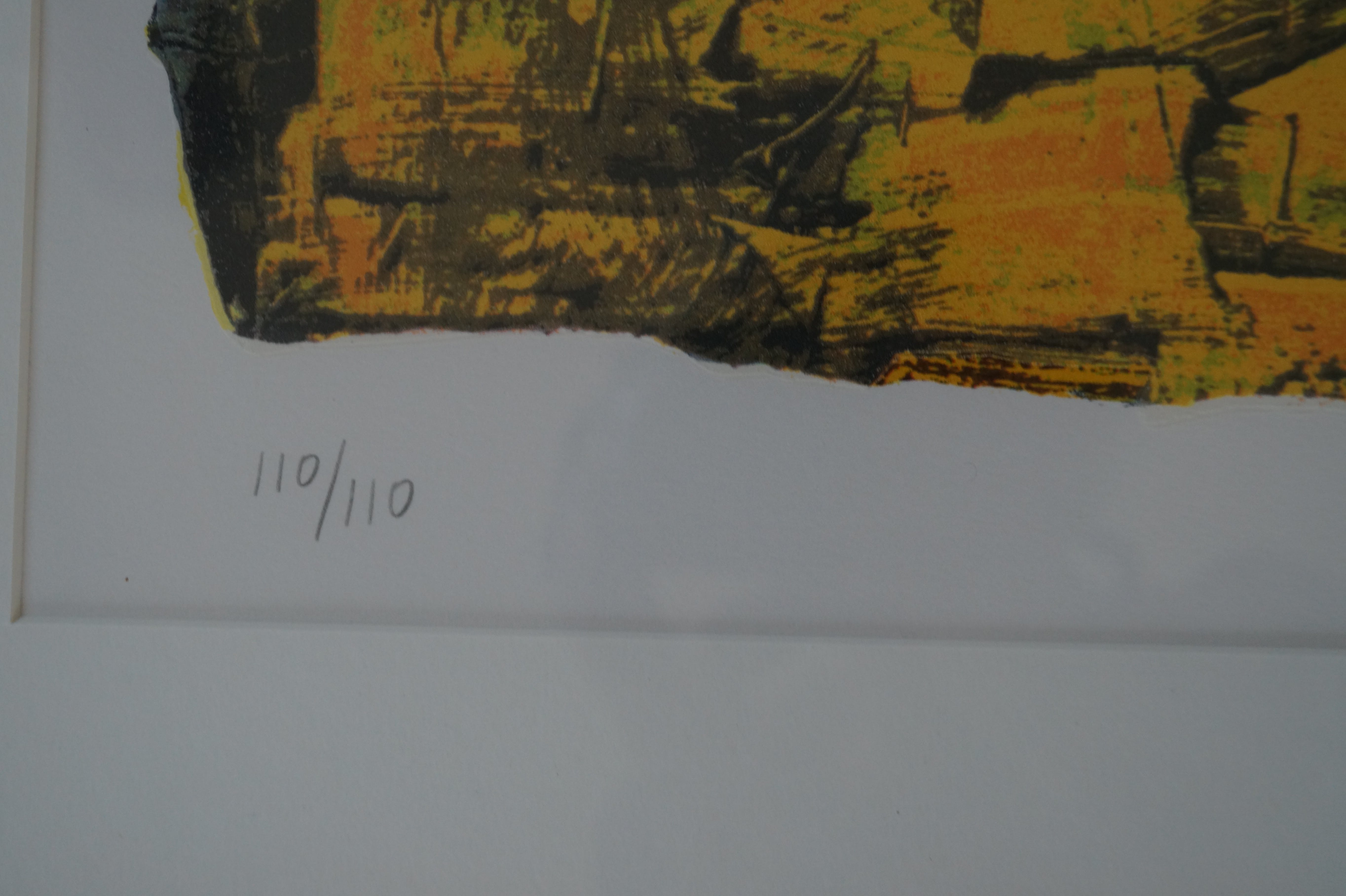 Jos Verwiel - grote zeefdruk - mooi ingelijst kopen? Bied vanaf 40!