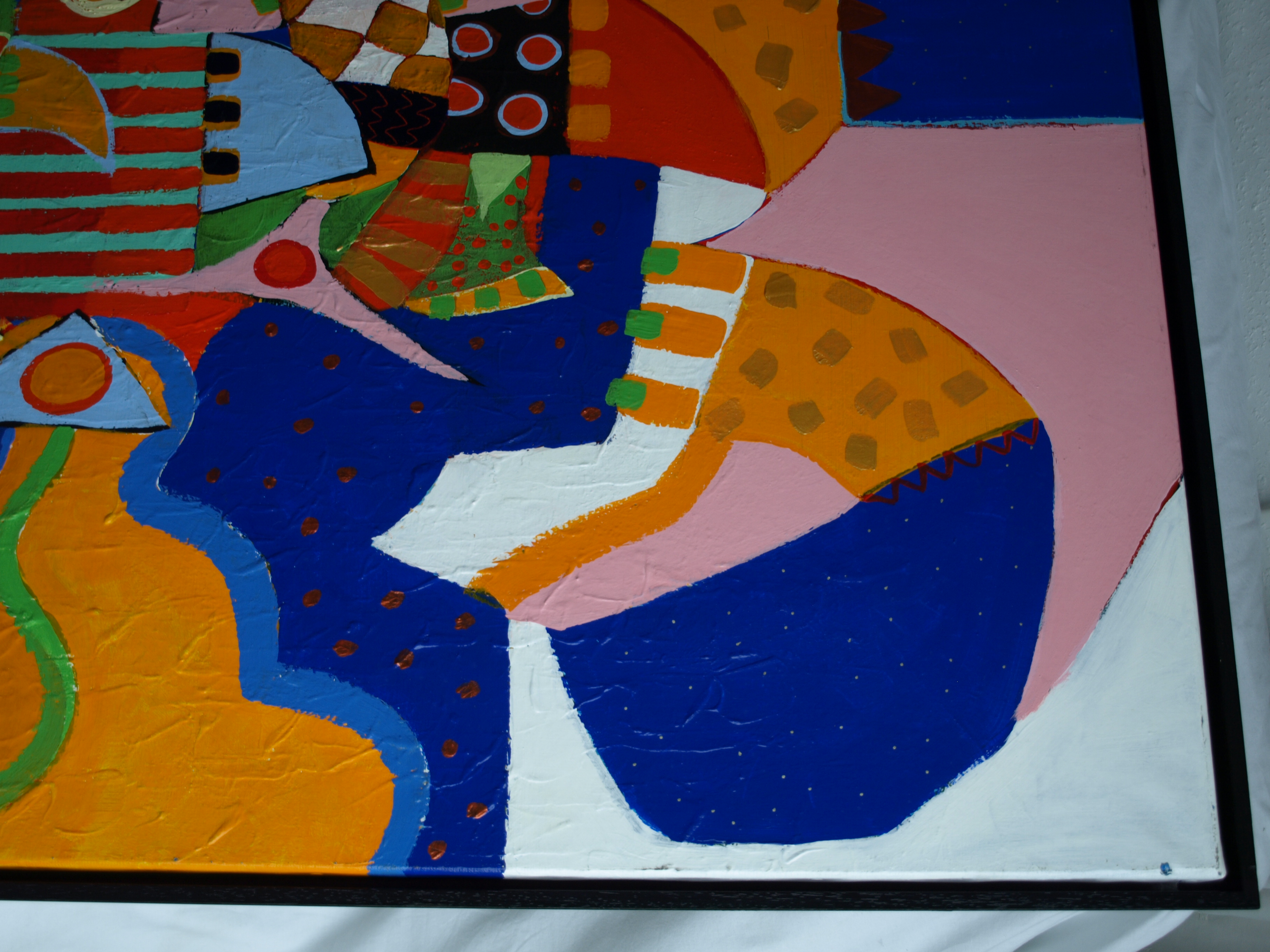 Gino Sauerbier - Acryl op doek , I Feel so good - ingelijst - GROOT - 100 x 100 cm kopen? Bied vanaf 150!