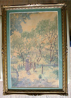 Adriaan Terhell - boerinnetje, aquarel, origineel werk kopen? Bied vanaf 69!