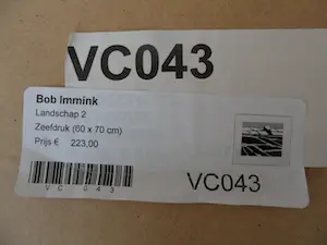 Bob Immink - Zeefdruk, Noord-Hollands Landschap II - Ingelijst kopen? Bied vanaf 50!