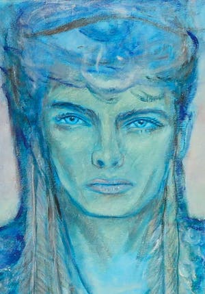 Kiss Riemvis - Olieverf op doek, z.t Helderziende (Groot) kopen? Bied vanaf 1!