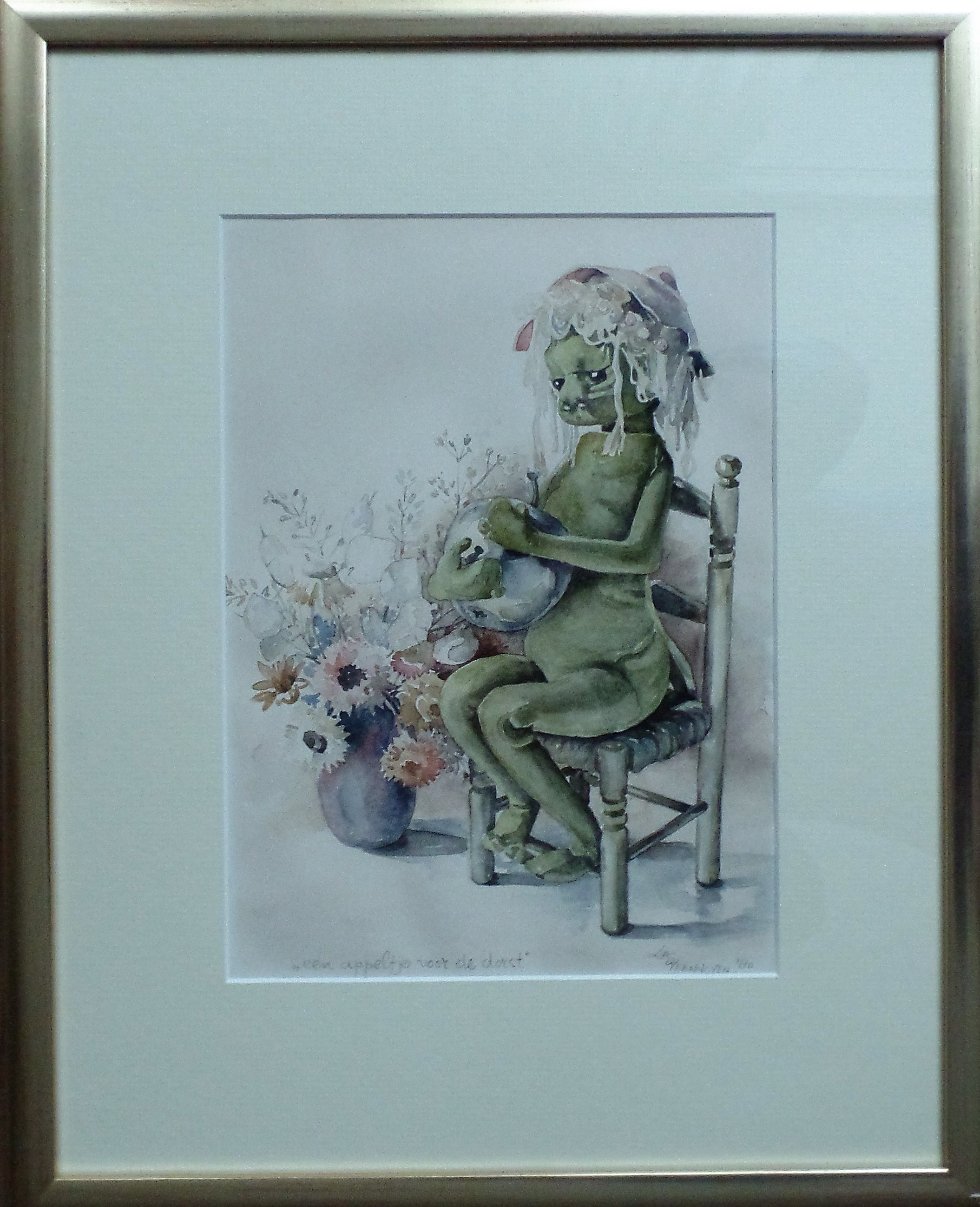 Lies Veenhoven - Een appeltje voor de dorst - Aquarel kopen? Bied vanaf 5!