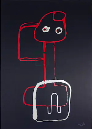 Theos - Zeefdruk, Lot van 4 abstracte figuren kaufen? Bieten Sie von 70!