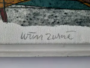 Wim Zurne - Zeefdruk op doek, in houten baklijst, 26/30 kopen? Bied vanaf 40!