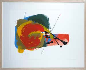 Arty Grimm - Zeefdruk, Zonder titel - Ingelijst verkocht voor € 50!