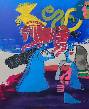 Corneille - Six reves peints, zeefdruk verkocht voor € 275!