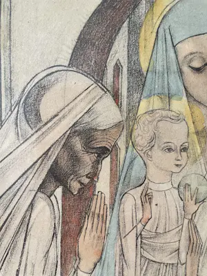 Jan Toorop - Maria met kind en gebedsgangers kopen? Bied vanaf 25!
