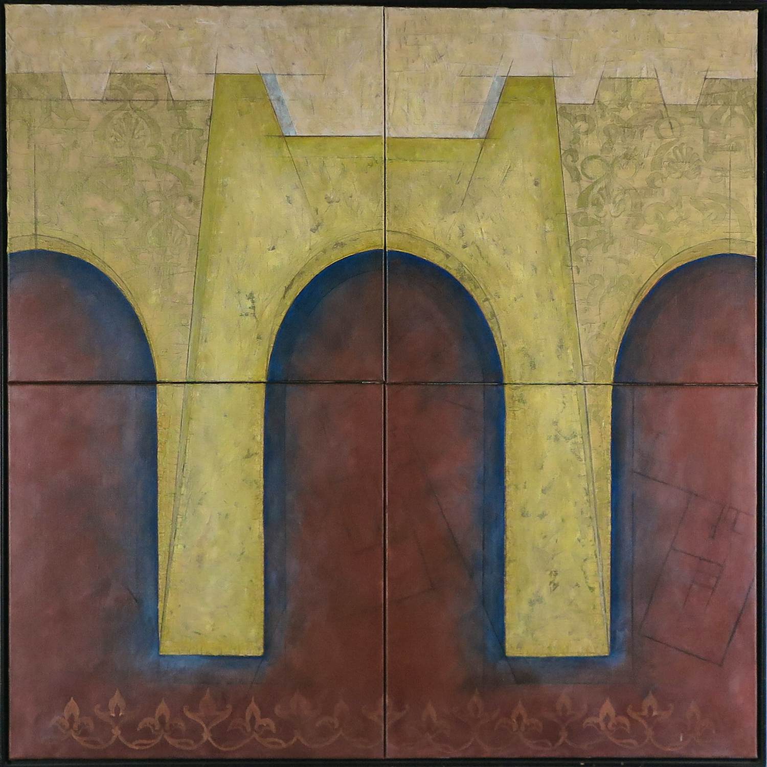 Marjo Schlaman - Olieverf op doek, Oued Tata - Ingelijst (Groot) verkocht voor € 100!