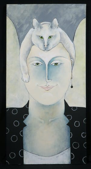 Carla Raadsveld - Handbewerkte giclée op doek, Bad Hairday, (Groot) kopen? Bied vanaf 1!