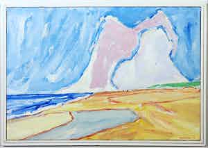 Paul Overhaus - Olieverf op doek, Zee - Ingelijst verkocht voor € 70!