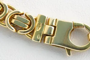 92 - Robuust & zwaar 14 Krt geel-gouden Konings collier - lang formaat (60cm) kopen? Bied vanaf 2480!