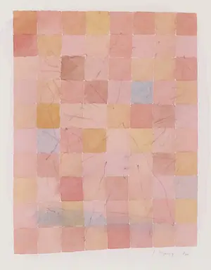 Sjef Toby - Aquarel, Veld 15 - Ingelijst kopen? Bied vanaf 35!