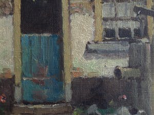 Arnout van Gilst - Olieverf op doek, boerderij met waterpomp – gesigneerd – ca 1945 kopen? Bied vanaf 35!