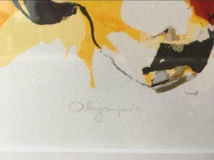 Lou Thissen - Zeefdruk. Titel, ''Olympic". kopen? Bied vanaf 50!
