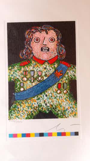 Enrico Baj - Der kleine General, verkocht voor € 40!