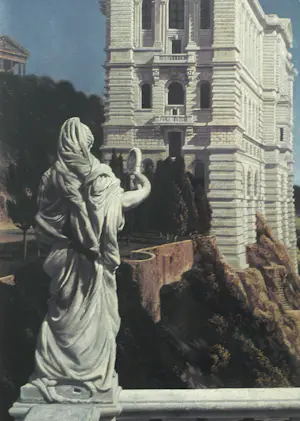 Carel Willink - Ingelijste litho , Landschap met Museum – Nr. 9 van 30 - Lijst, 66 x 76 cm. kopen? Bied vanaf 250!