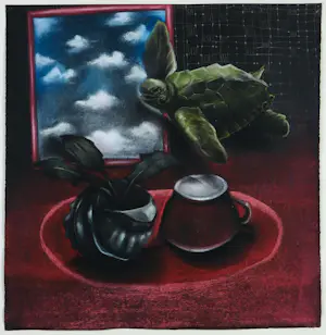 Saskia Griepink - Oliepastelkrijt op papier, Compostitie - Ingelijst kopen? Bied vanaf 70!