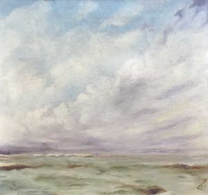 Niet of onleesbaar gesigneerd - c3444-9, wolkenlucht boven de zee kopen? Bied vanaf 10!