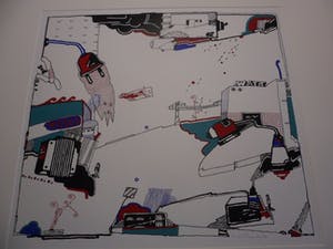 Huibert van Dorp - Zeefdruk, "Watt". kopen? Bied vanaf 20!