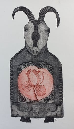 Jan Campfens - Zomerbok, aquatint ets kopen? Bied vanaf 35!