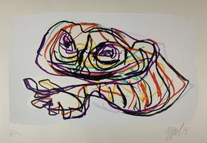 Karel Appel - kleurenzeefdruk - 'Rustende kikker' - 1978 (Epreuve d'artiste) kopen? Bied vanaf 950!