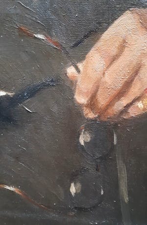 Arie van Mever - Portret Dhr. Pels - olieverf - groot - ingelijst - 21564 kopen? Bied vanaf 1!