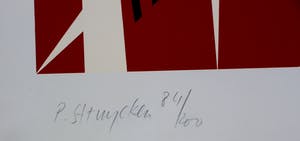 Peter Struycken - zeefdruk: geometrische compositie - 1966 kopen? Bied vanaf 249!