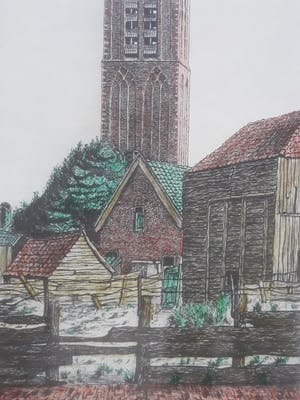 Johan Marie Bennik - Wijkertoren te Beverwijk. (1931) kopen? Bied vanaf 39!