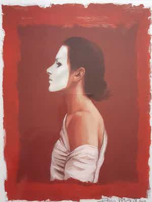 Ans Markus - Zelfportret met wit masker verkocht voor € 80!